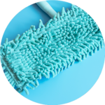 Blue microfiber mop
