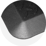 Closeup of an anti fatigue floor mat with diamond plate shaped anti-slip texture