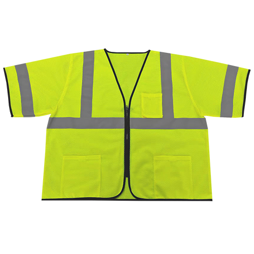 Class 3 Short Sleeve Poly Mesh Safety Vest