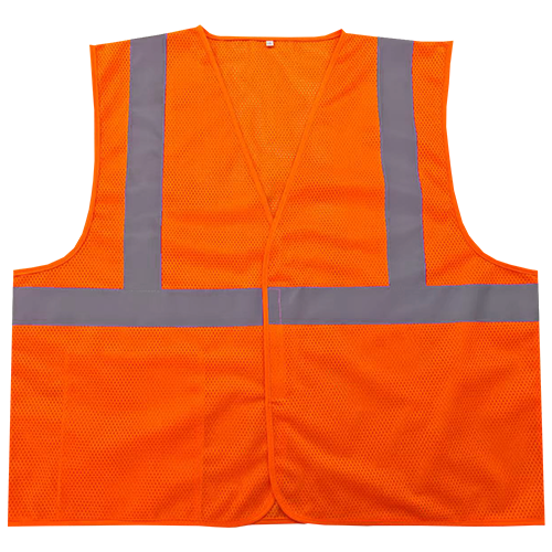 Class 2 Hook-n-Loop Orange Safety Vest