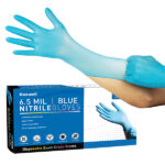 6.5 mil Blue Nitrile Disposable Gloves by Raxwell