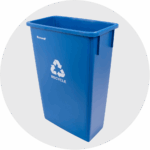 RMW2005BL_Blue 23 Gallon Recycling Wastebasket Reinforced Rim_Side Handles