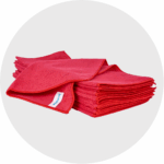 red microfiber cleaning cloth, 12 pack, 16x16in