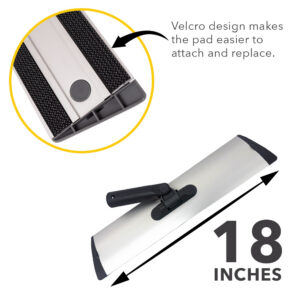 18 inch aluminum flat microfiber mop base with swivel joint