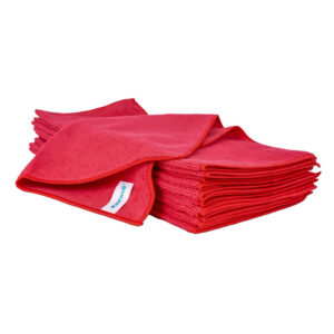 Raxwell Red Microfiber Cleaning Cloths Bulk Packaging and Retail Pack