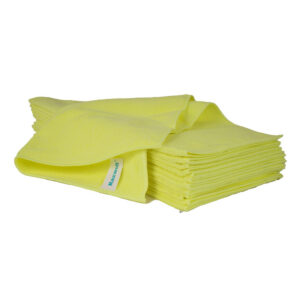Raxwell Yellow Microfiber Cleaning Cloths 16x16 Reusable Multi-Purpose Cleaning Towels