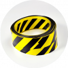 A roll of caution striped tape