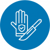 Icon showcasing cut resistant glove.
