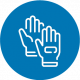 Icon showcasing work gloves.